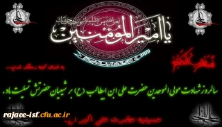 سالروز شهادت مولی الموحدین، امام علی(ع) بر دوستداران حضرتش تسلیت باد.