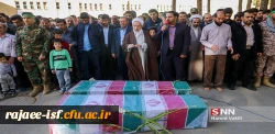 مراسم تشییع و خاکسپاری شهدای گمنام دفاع مقدس در پردیس شهید باهنر