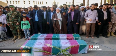 شرکت دانشجو معلمان مرکز شهید رجایی در مراسم تشییع وخاکسپاری دو تن از شهدای گمنام دفاع مقدس