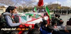 مراسم تشییع و خاکسپاری شهدای گمنام دفاع مقدس در پردیس شهید باهنر