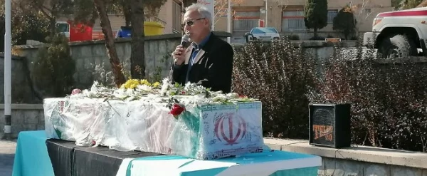 مراسم تشییع شهید گمنام در مرکز شهید رجایی